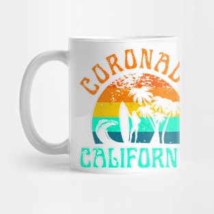 Coronado California Beach Surf Summer Vacation Girl Vintage Sweatshirt Mug